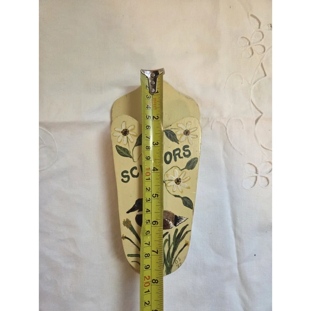 Vintage Hand Painted Mallard Duck Scissor Wall Pocket